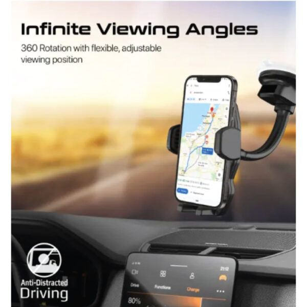 PROMATE DASHMOUNT CAR HOLDER -  Anti-Slip Secure Gooseneck Smartphone Mount - Image 3