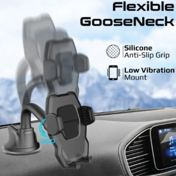 PROMATE DASHMOUNT CAR HOLDER -  Anti-Slip Secure Gooseneck Smartphone Mount - Image 4