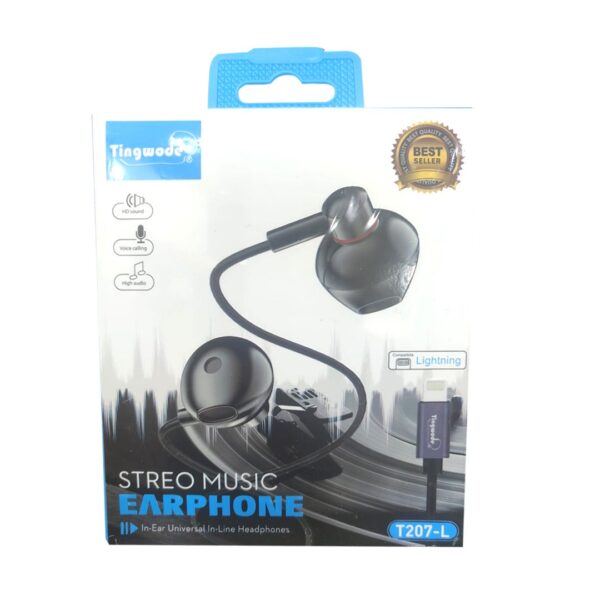 Tingwode Stereo Music Earphone T207-L