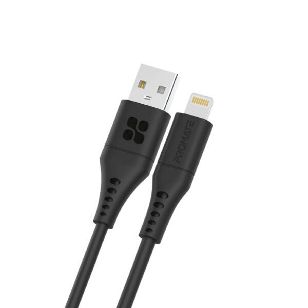 PROMATE Ultra-Fast USB-A to Lightning Soft Silicon cable