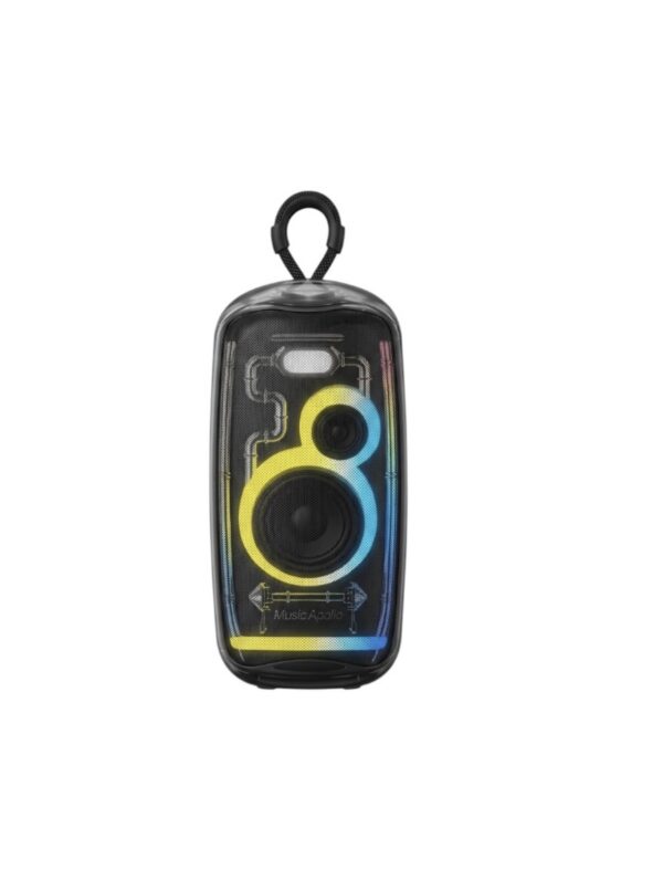 Music Apollo A13 Portable Outdoor Party Bass Speaker – IPX5 Waterproof with RGB LED Light