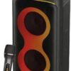 Philips TAX3079 Bluetooth Karaoke Party Speaker, Portable Speaker with Flashlight, Subwoofer Bass, Wireless Microphones & LED Lights | TAX3079